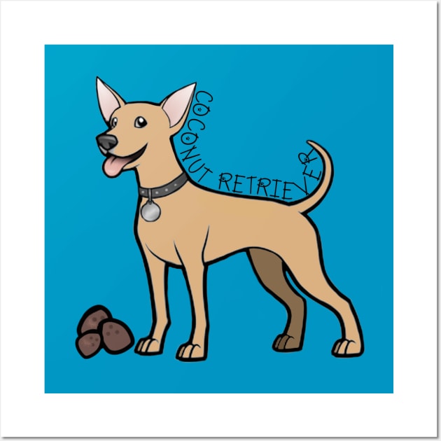 Coconut Retriever (light brown) Wall Art by SAFEstkitts